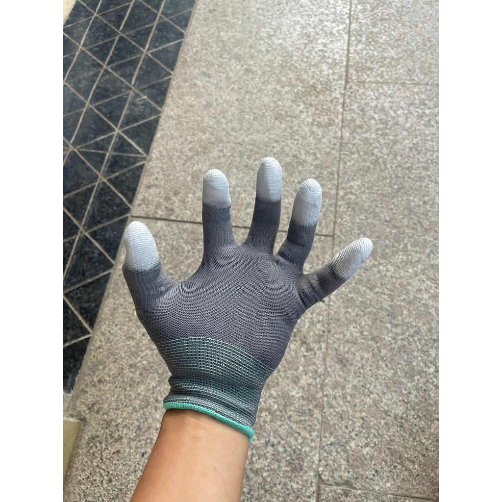 Găng Tay Xám Phủ Ngón PU – Giải Pháp Bảo Hộ Lao Động Hiệu Quả, Linh Hoạt